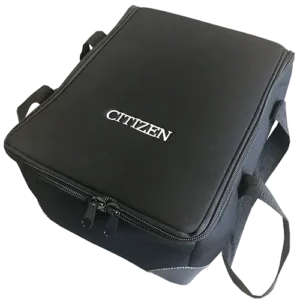 Bolsa de transporte negra acolchada para impresora Citizen CX-02 con logo bordado