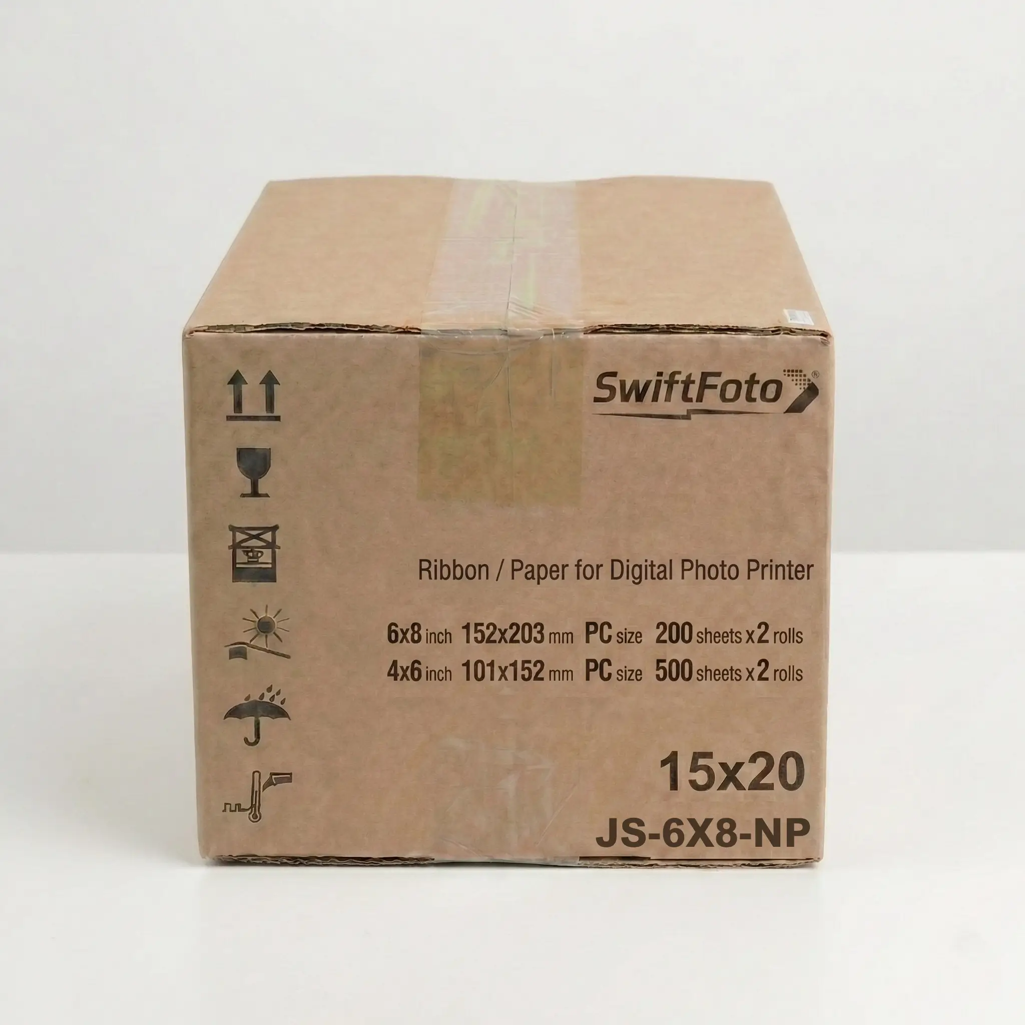 Caja de papel fotográfico estándar alta definición SwiftFoto KSF-10R referencia JS-6X8-NP