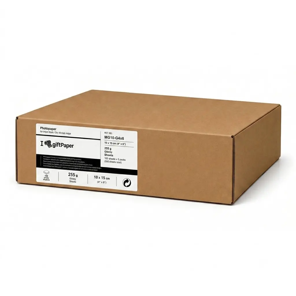 Papel fotográfico en hojas Inkjet Brillante 255g 10x15 cm MG10-G4x6
